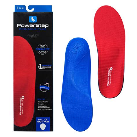 Powerstep Pinnacle Plus Insoles Built In Metatarsal Pads Help With Proper Toe Alignment And