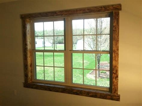 Rustic Pine Window Casing And Trim Distressed Wood Burning The Grain