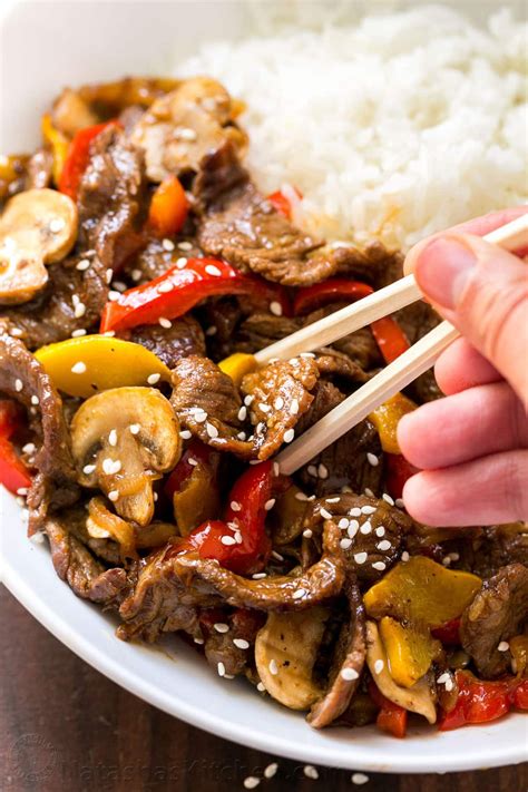 Quick Beef Stir Fry Recipe Loaded With Mushrooms Bell Peppers And