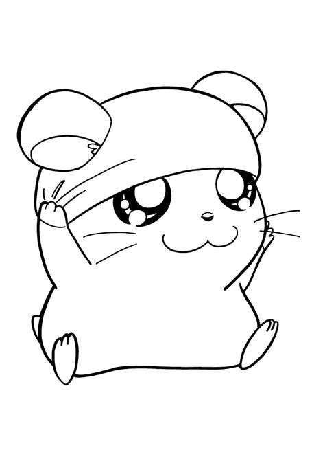 Hamster Fofo Sorrindo Para Colorir Imprimir E Desenhar Colorir Me