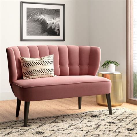 Marnie Settee And Reviews Allmodern Sofas For Small Spaces Modern