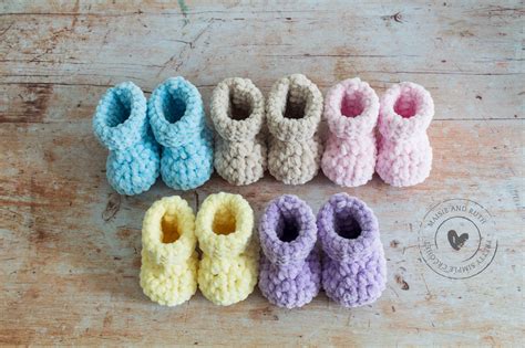 Chunky Crochet Baby Booties A Free Pattern Maisie And Ruth 2023