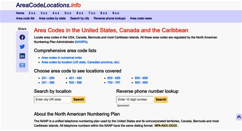 Access Area Codes Locator And Complete Guide