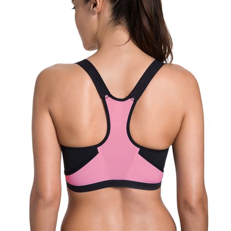 women s high impact padded racerback ultra support cool pro sports bra ebay