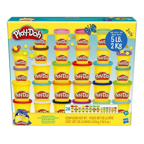 Play Doh Big Pack Of Colors Bulk 28 Pack Includes 5 Pounds Of Compound