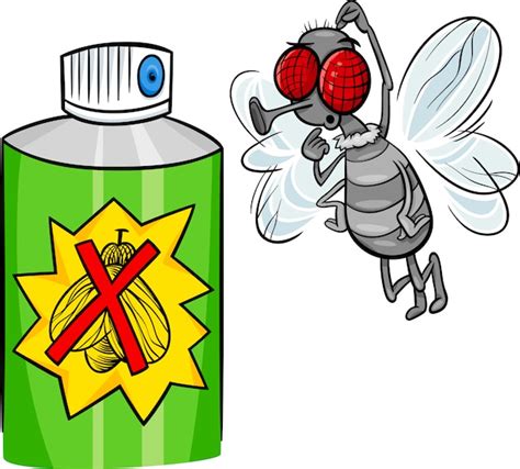 Premium Vector Fly And Bug Spray Cartoon Illustration