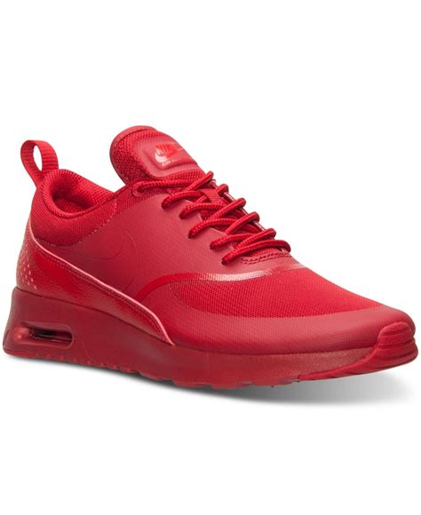 Nike Women S Air Max Thea Running Sneakers From Finish Line In Red Lyst