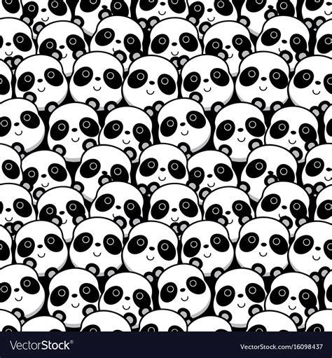 Seamless Pattern Panda Royalty Free Vector Image