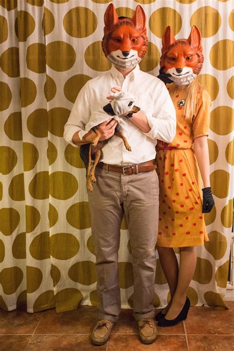 Happy Halloween From Fantastic Mr And Mrs Fox And Ash Too Fantastic Mr Fox Costume Cute