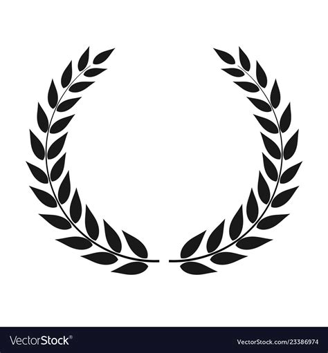 Laurel Wreath Isolated Royalty Free Vector Image