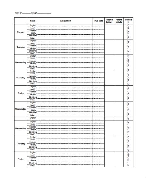 Free 9 Sample Assignment Sheet Templates In Pdf Ms Word