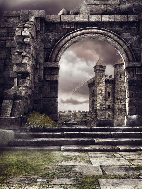 Castle And Ruined Wall Stock Photo By ©fairytaledesign 108232012
