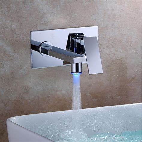 Best bathroom faucet buying guide. Bathroom Sink Faucet - LED / Standard / Wall Mount Chrome ...