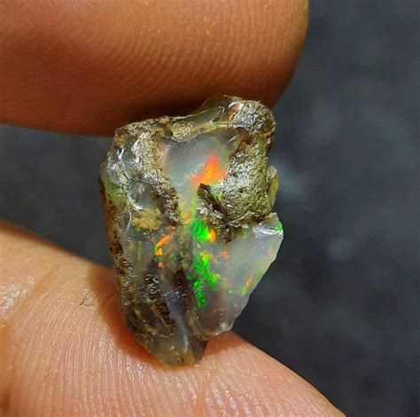 Fire Opal Rough Gemstone Opal Raw Loose Gemstone Pendant Size Etsy