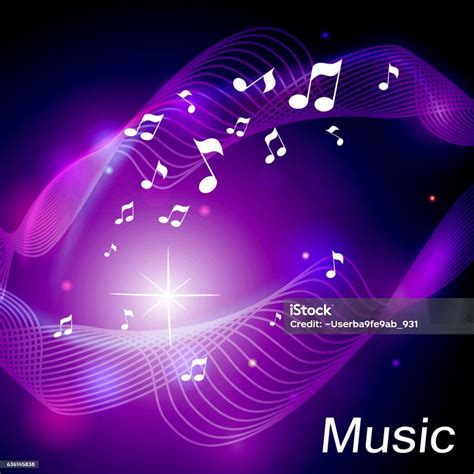 Abstract Music Notes Design For Music Background Use Vector Stock