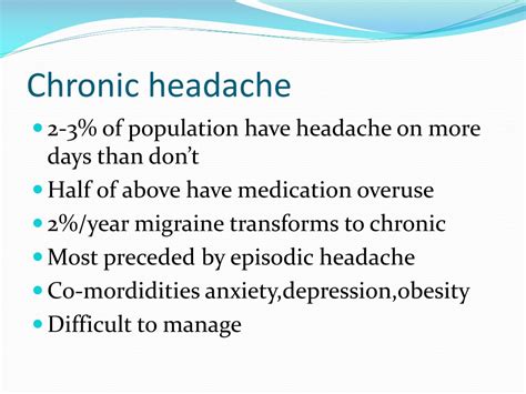 Ppt Diagnosis And Management Of Primary Headache Powerpoint