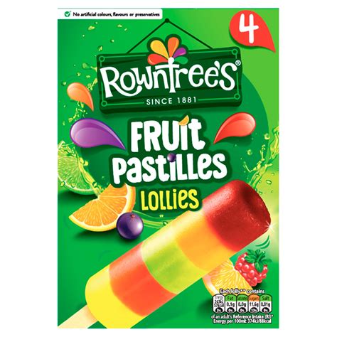 Rowntrees Fruit Pastilles Ice Lollies 4x65ml Co Op