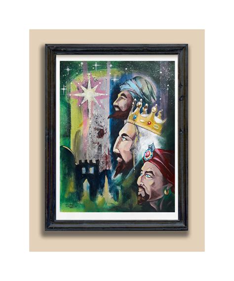 Three Wise Men Art Print Three Kings Art T Arte Reyes Magos Puerto