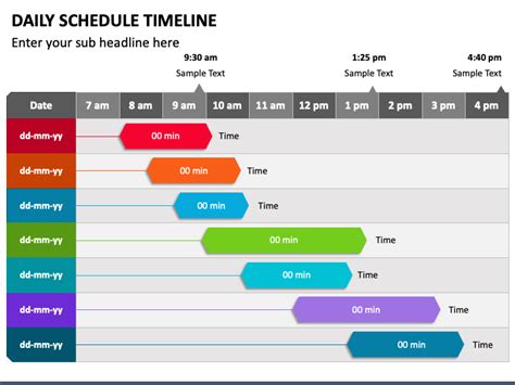 Daily Schedule Timeline Powerpoint Template Ppt Slides