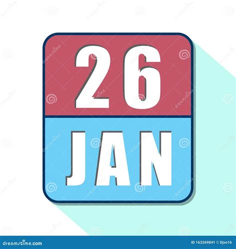 January 26th Day 26 Of Monthsimple Calendar Icon On White Background