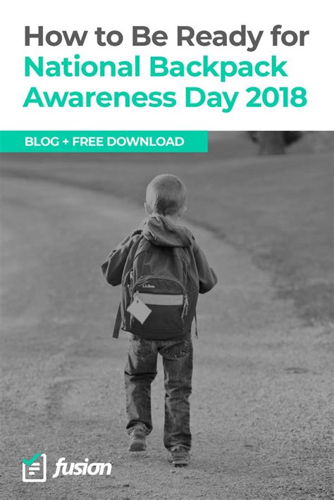 National Backpack Awareness Day Is On September 26 2018 This Year Here Are Some Materials To