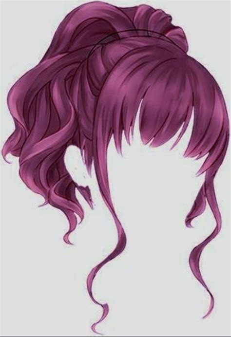 15 Trendy Drawing Ideas Hair Sketches Anime Girls Hair Sketch Ponytail