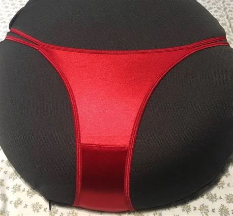 Shiny Red Satin Silk Vintage Double String Bikini Panties My Xxx Hot Girl