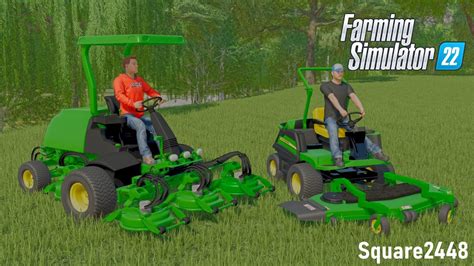 Lawn Care With John Deere Mowers 2 Person Crew FS22 Landscaping