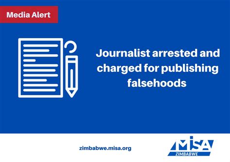 Journalist Arrested And Charged For Publishing Falsehoods Misa Zimbabwe