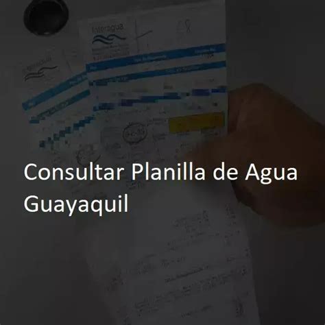 Consultar Planilla De Agua Guayaquil Udl Hot Sex Picture