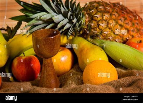 Kwanzaa Fruit And Cup Stock Photo Alamy