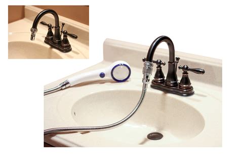 Fortunately, connecting the hose to the faucet is fairly easy and requires a faucet hose adapter. SmarterFresh Quick Connect Sink Faucet Sprayer Set - Metal ...