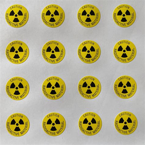 Radioactive Material Caution Warning Label 20mm Diameter Etsy