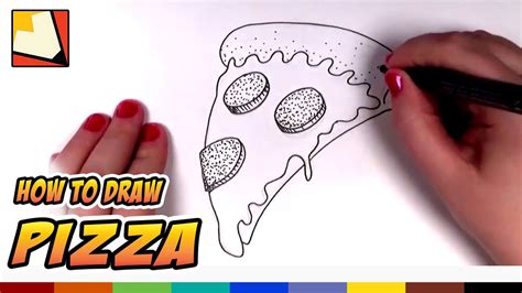 Rated 5.00/5 based on 2 votes. How to Draw a Pizza Slice for Kids - Cartoon Pizza! Art ...