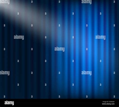 Blue Curtain Opera Cinema Or Theater Stage Drapes Vector Stock