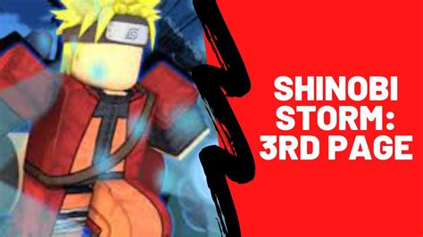 Shinobi Storm 3rd Page Youtube