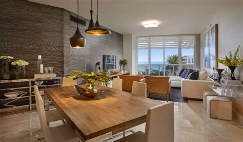 Wood Diningtable Top Interior Design Firms Miami Interior Design