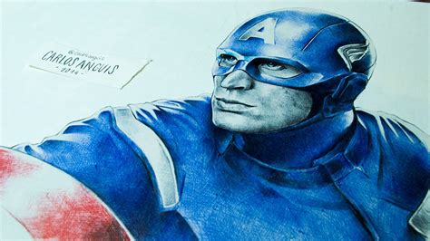 Drawing Captain America Dibujando A Capitán América Youtube