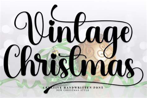 Vintage Christmas Font By Payjhoshop · Creative Fabrica