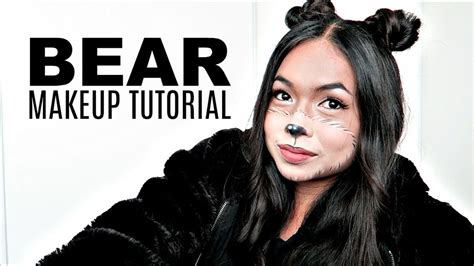 last minute halloween bear makeup tutorial youtube
