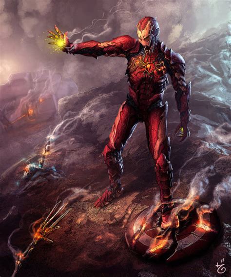 West Coast Avengers Symbiote Iron Man By Hasan Basri