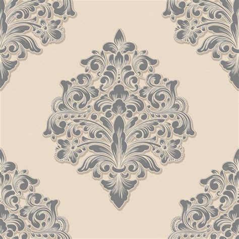 Free Vector Damask Seamless Pattern Element Classical Luxury Old