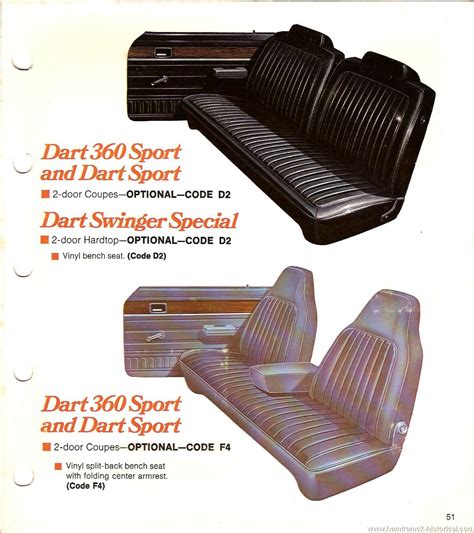 The 1970 Hamtramck Registry 1974 Dodge Color And Trim Book Dart