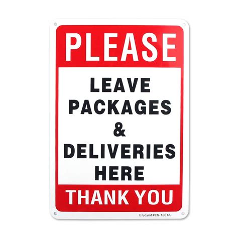 Buy Please Leave Deliveries And Packages Here Sign 12x 8 04 Rust