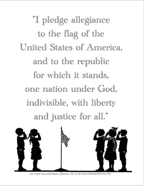 Simply click either the color or black and white version above to go to the download page. National Anthem and U.S. Pledge Printables | Us pledge of ...