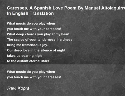 Caresses A Spanish Love Poem By Manuel Altolaguirre In English