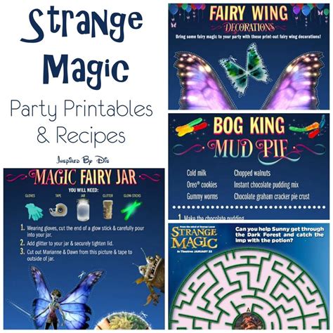 Strange Magic Printable Activity Sheets And Recipes Printable