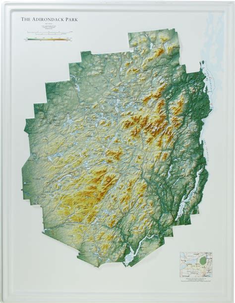 Hubbard Scientific Raised Relief Map Adirondack National Park New