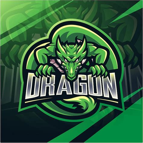 Premium Vector Dragon Esport Mascot Logo Design