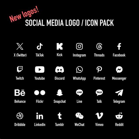 Pack Dicônes De Médias Sociaux Nouveaux Logos Et Symboles De Médias